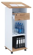 VCM Stehpult Melta Höhenverstellbar mit Rollen und Schublade Bild 2