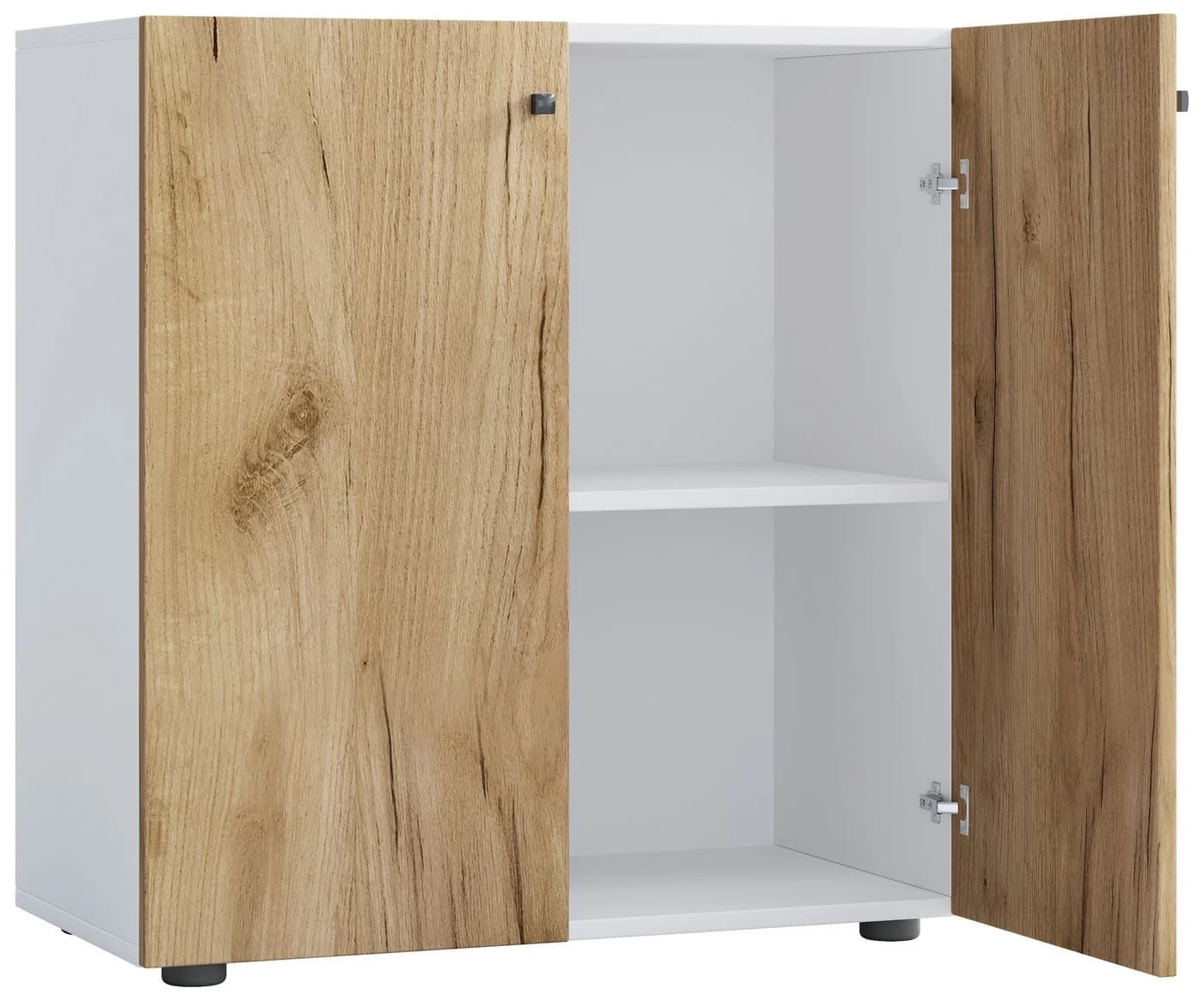 VCM Aktenschrank Lona 2fach Weiß/Braun - Bild 2