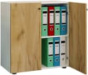 VCM Aktenschrank Lona 2fach Weiß/Braun Bild 3