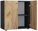 VCM Aktenschrank Lona 2fach mit Drehtüren Anthrazit Honigeiche Bild 2