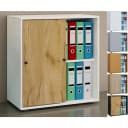 VCM Aktenschrank Lona mit Schiebetüren Anthrazit Braun Bild 1