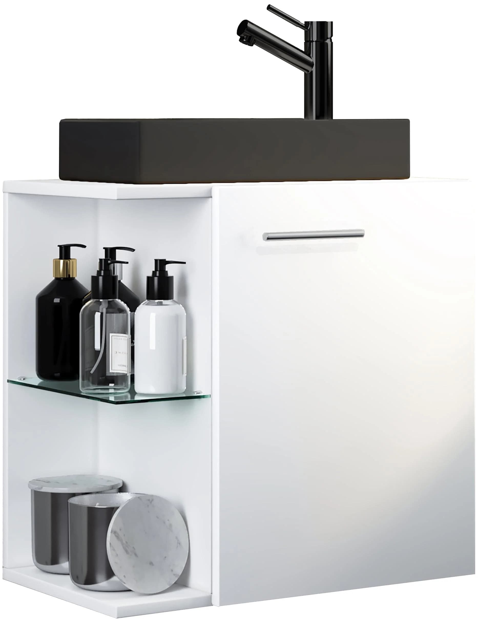 VCM Waschplatz Set für Gäste WC Gästebad mit Keramikwaschbecken - Bild 2