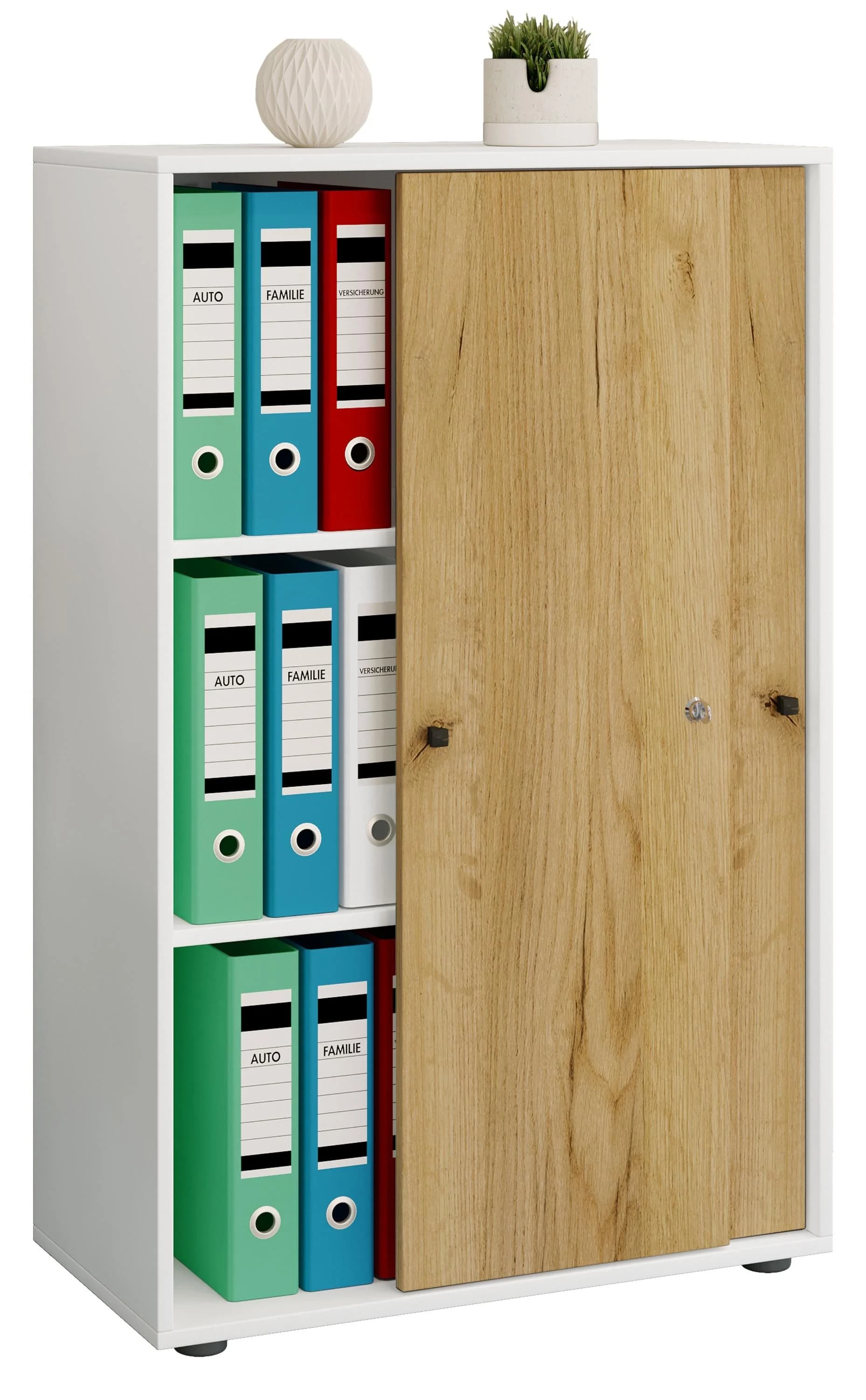 VCM Aktenschrank Lona mit Schiebetüren 3 Fächer - Bild 2
