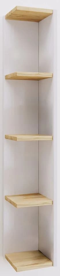 VCM Eckregal Honsa Weiß Honigeiche Holzwerkstoff 3 Fächer - Bild 3