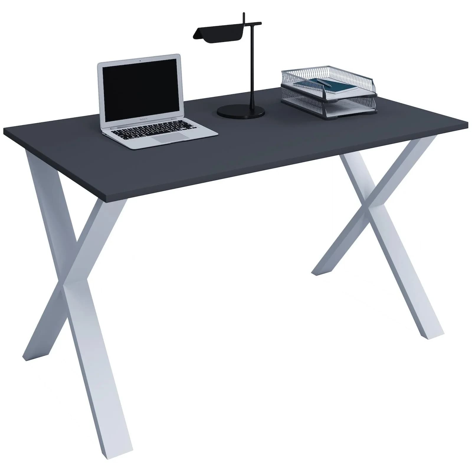 VCM Holz Schreibtisch Computertisch Metallfüße