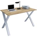 VCM Holz Schreibtisch Lona X Metallfüße Bild 1