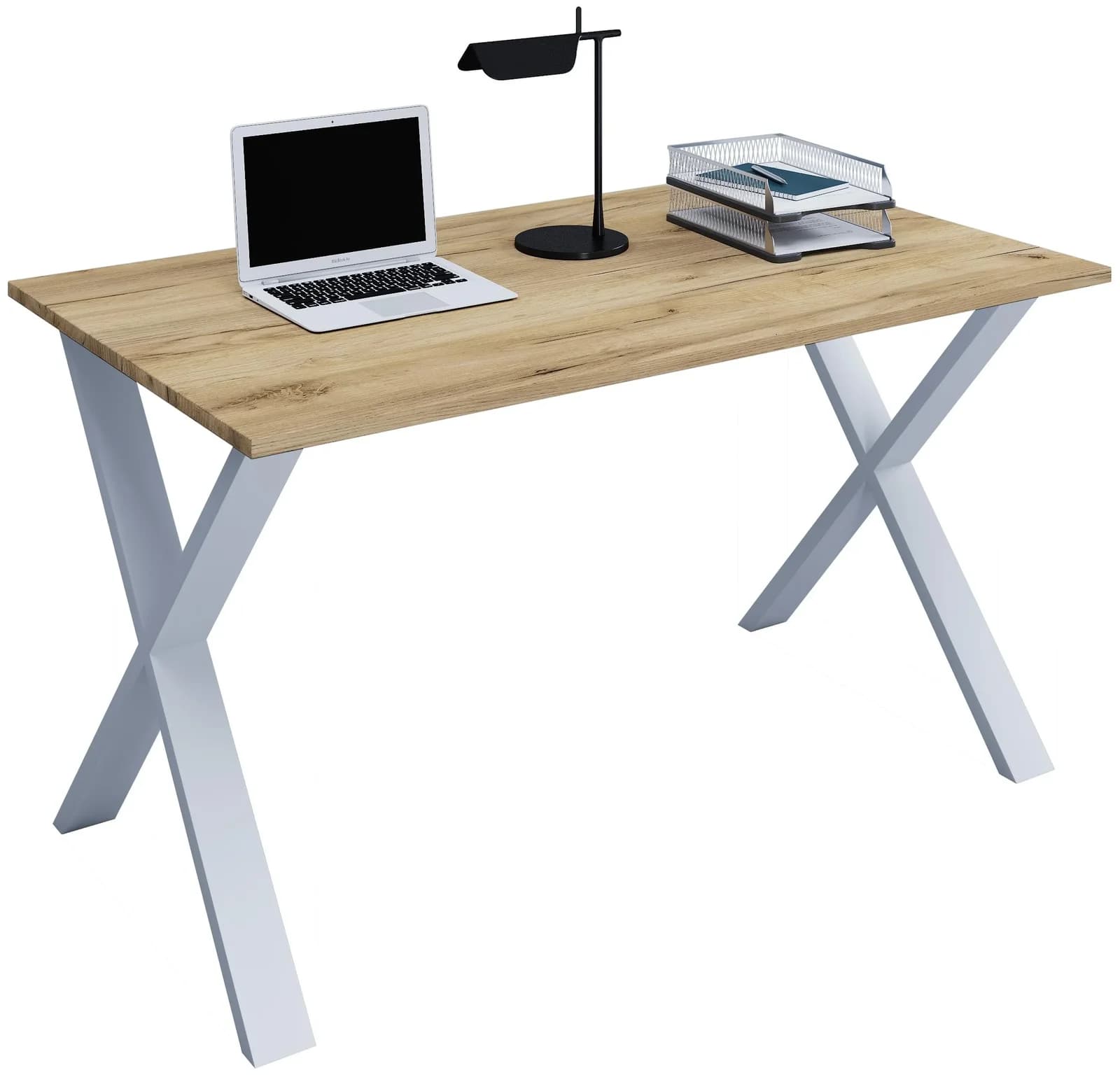 VCM Holz Schreibtisch Lona X Metallfüße - Bild 2
