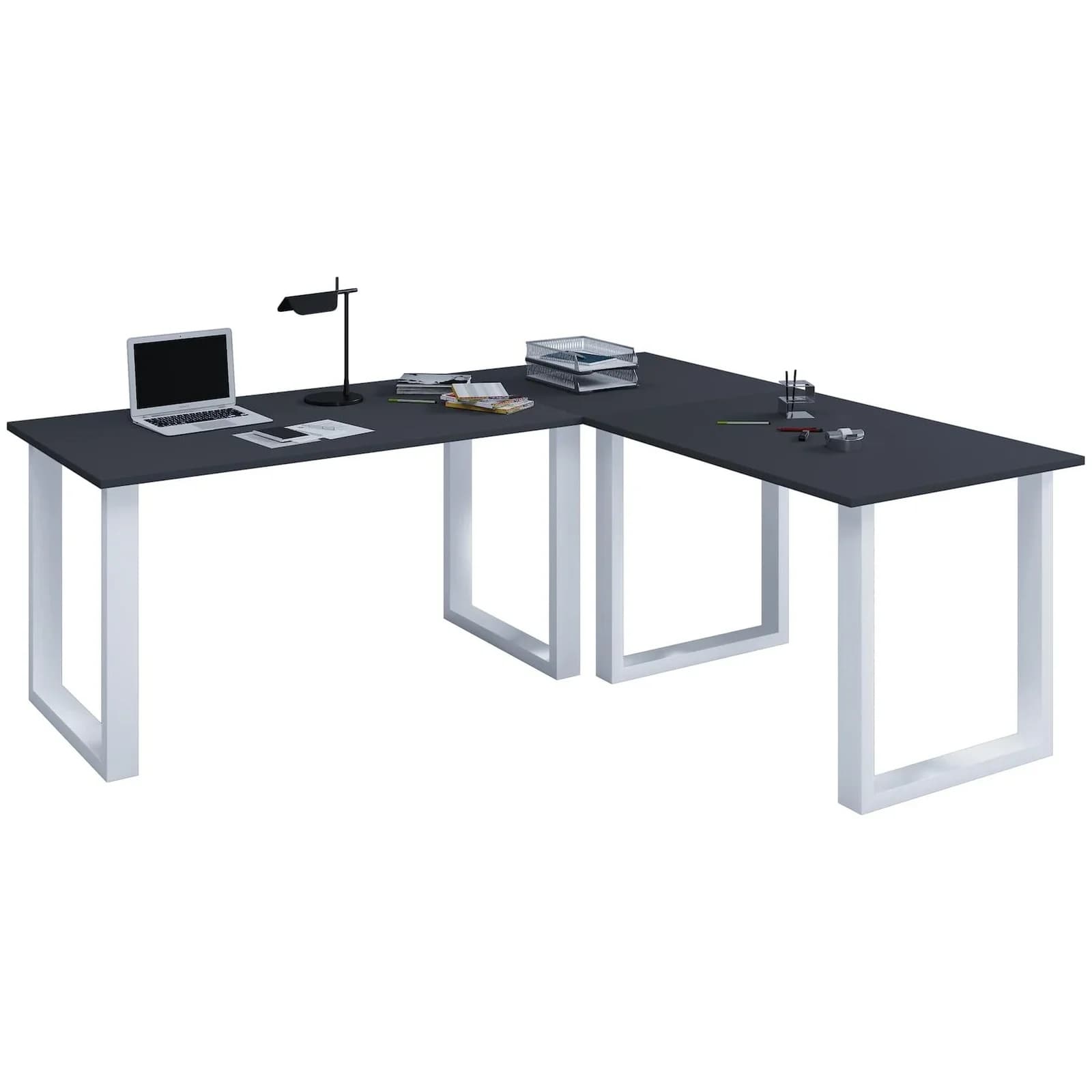 VCM Eckschreibtisch Lona Holzstruktur-Nachbildung 190x190 cm