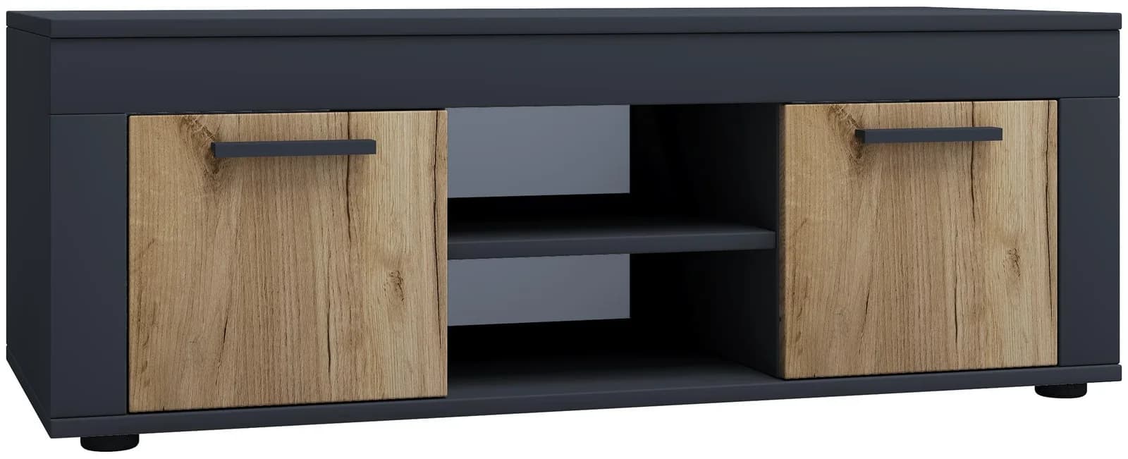 VCM TV-Lowboard Usilo L Braun Anthrazit Eiche - Bild 2