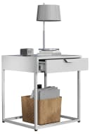 VCM Nachttisch Flokas S Weiß Metall Schublade Industrie-Design Bild 3