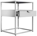 VCM Nachttisch Flokas M Weiß Metall Schublade Industrie-Style Bild 2