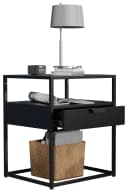 VCM Nachttisch Flokas M Metall Schwarz Industrial Design Bild 2