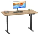 VCM Schreibtisch Lona höhenverstellbar elektrisch braun/schwarz Bild 2