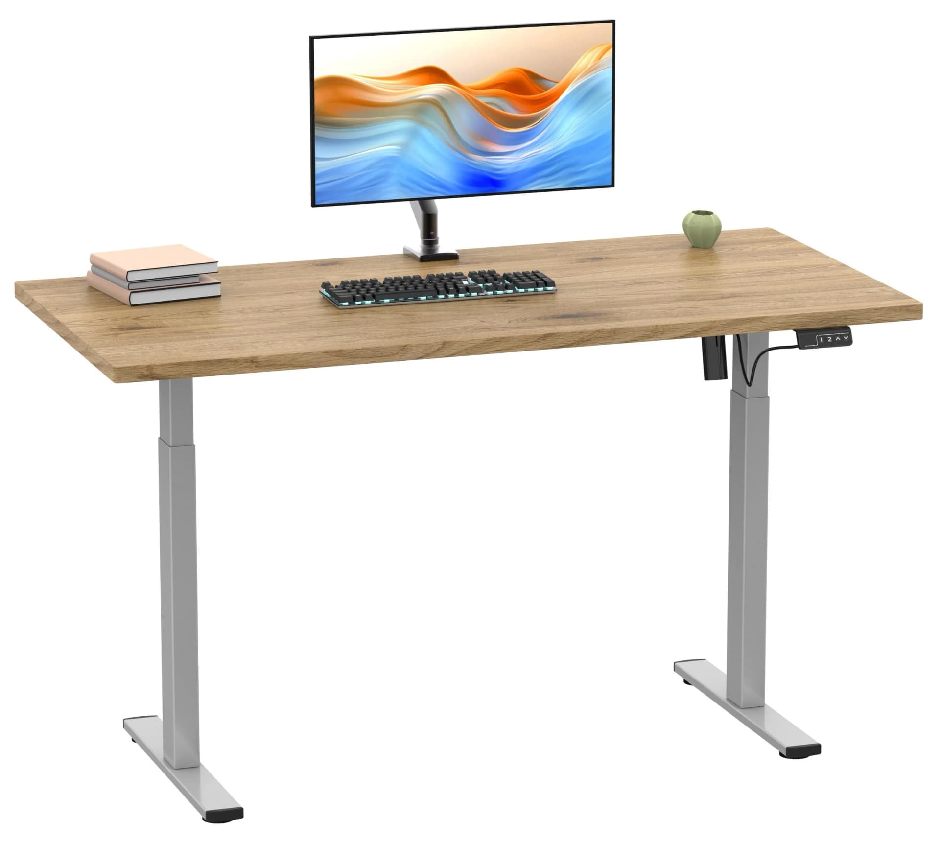 VCM Elektrisch Höhenverstellbarer Schreibtisch 140x80 cm - Bild 2