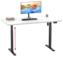 VCM Höhenverstellbarer Schreibtisch Lona 140x80 Schwarz/Weiß Elektrisch Bild 2