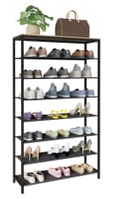 VCM Schuhregal Taliro 7 Fächer Metall Holz Honig-Eiche Bild 2