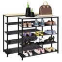 VCM Schuhregal Taliro Industrie Style Weiß/Schwarz Metall Bild 1