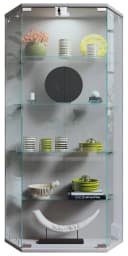 VCM Glasvitrine Benila L Silber Wandvitrine mit Drehtüren Bild 2