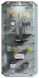 VCM Glasvitrine Benila XL Silber Hängevitrine mit 8 Böden Bild 2