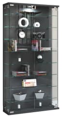 VCM Glasvitrine Relas L Schwarz Anthrazit Wandvitrine mit Glasböden Bild 2