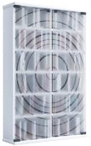 VCM Standregal Tilano L Weiß mit Glastür für CDs und DVDs Bild 3