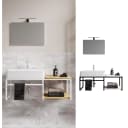 VCM Waschplatz Waschtisch Badmöbel Set Holz Metall Industrial Style Bild 1