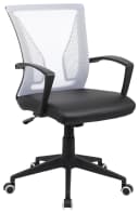 VCM Bürostuhl Offilo PU Ergonomisch Höhenverstellbar Schwarz/Weiß Bild 2