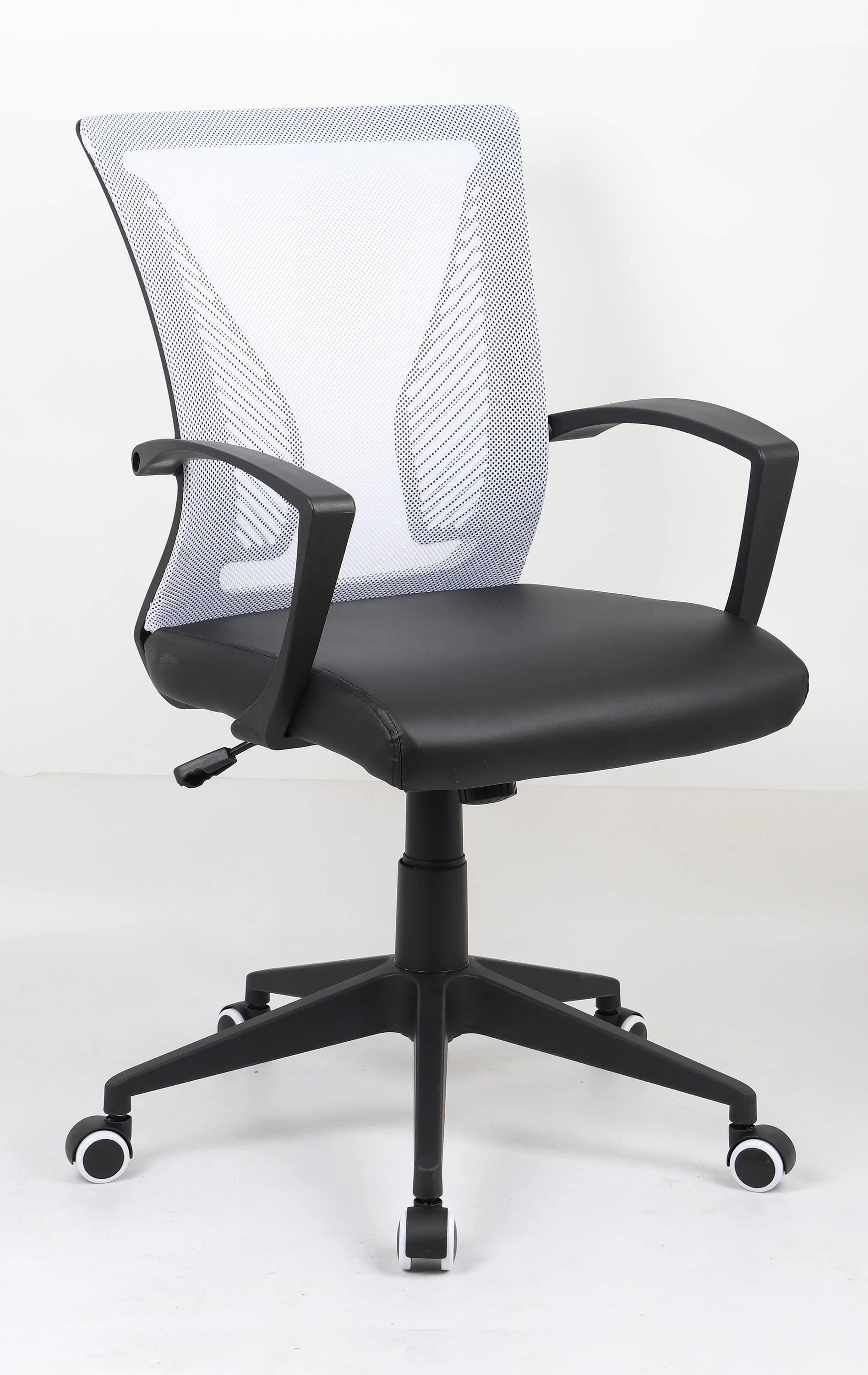 VCM Bürostuhl Offilo PU Ergonomisch Höhenverstellbar Schwarz/Weiß - Bild 3