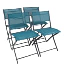 VCM Sumila 4-tlg. Gartenstuhl Set Türkis Klappbar Metall Bild 2