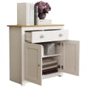 VCM Holz Kommode Balusa L Weiß mit Schubladen und Drehtüren Bild 1