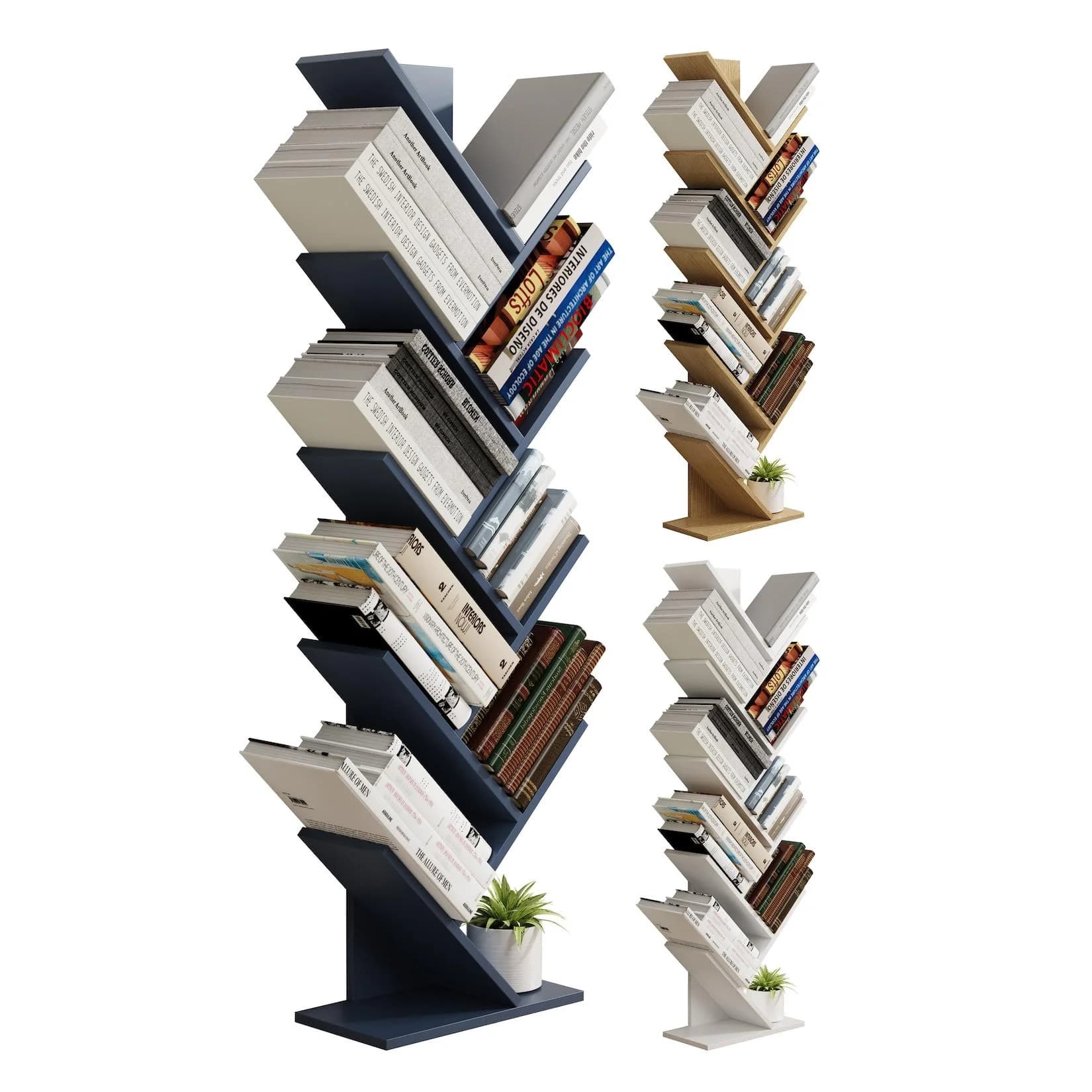 VCM Bücherregal Nulis XL Holz Aufbewahrung Standregal