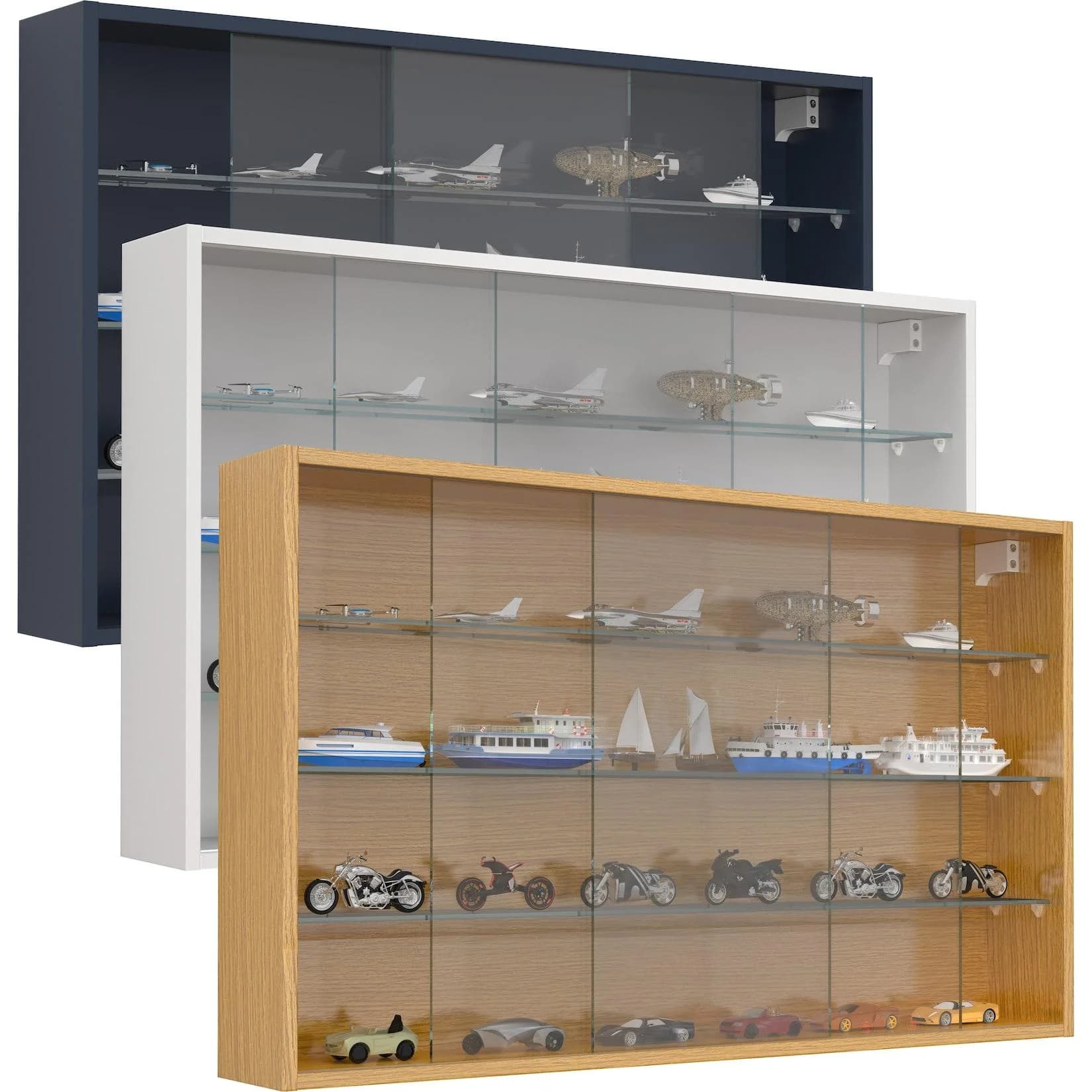 VCM Hängevitrine Drivalo XL Wandvitrine mit Glas-Schiebetüren
