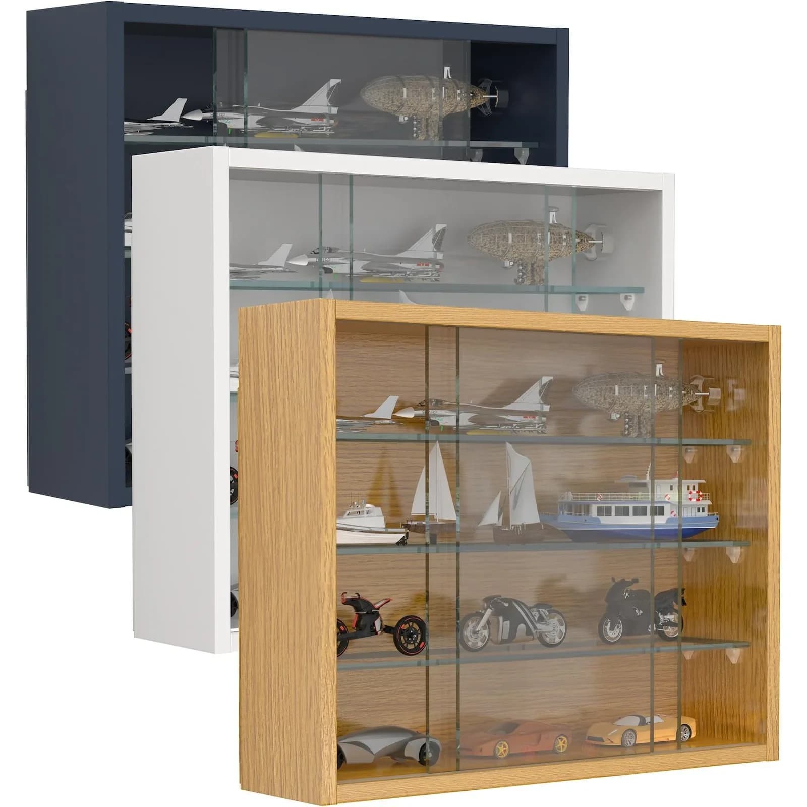 VCM Glasvitrine Drivalo S Modern Wandmontage
