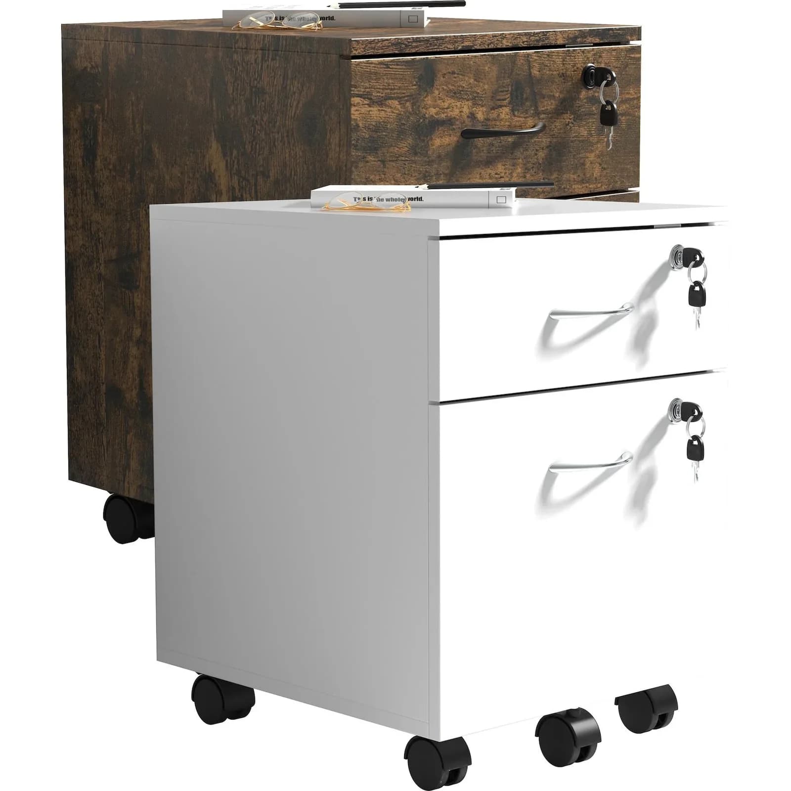 VCM Rollcontainer Baula M mit Schubladen und Hängeregistratur