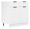 VCM Küchenschrank Weiß 80 cm mit Schubladen und Türen Bild 3