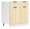 VCM Küchenschrank Fasola Unterschrank 80 cm Weiß Honig-Eiche Bild 2