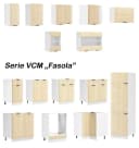 VCM Eckschrank Küchenschrank Fasola Braun/Weiß Bild 2