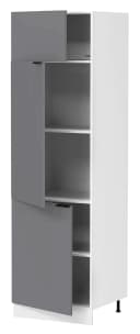 VCM Hochschrank Küchenschrank Weiß mit 3 Türen Bild 2