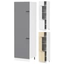 VCM Hochschrank Fasola Küche 60cm Weiß Honig-Eiche Bild 1