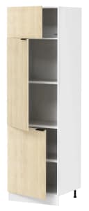 VCM Hochschrank Fasola Küche 60cm Weiß Honig-Eiche Bild 2