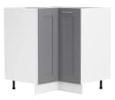 VCM Eckschrank Colura Schwarz Weiß Anthrazit Landhausstil Bild 2