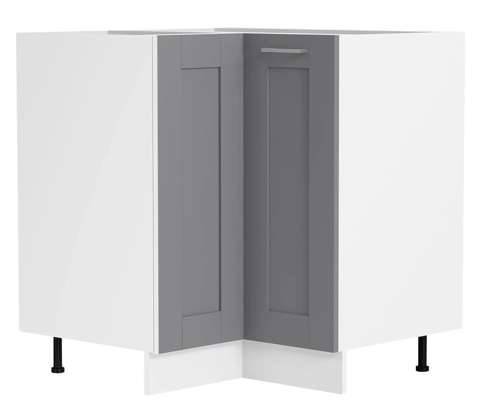 VCM Eckschrank Colura Schwarz Weiß Anthrazit Landhausstil - Bild 2