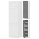 VCM Hochschrank Colura Küche Landhaus Weiß Anthrazit Bild 1