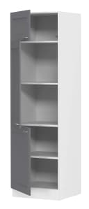 VCM Hochschrank Colura Küche Landhaus Weiß Anthrazit Bild 2