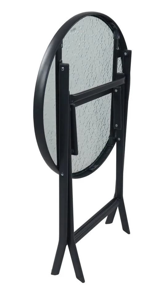VCM Gartentisch rund klappbar Metall Glas - Bild 3