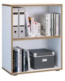 VCM Holzregal Salia 2fach Weiß - Büroregal mit variablem Fachboden Bild 3