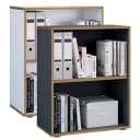 VCM Bücherregal Salia 2-fach Anthrazit Schwarz Holzregal Büro Bild 1