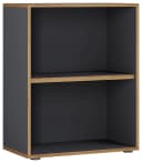 VCM Bücherregal Salia 2-fach Anthrazit Schwarz Holzregal Büro Bild 2
