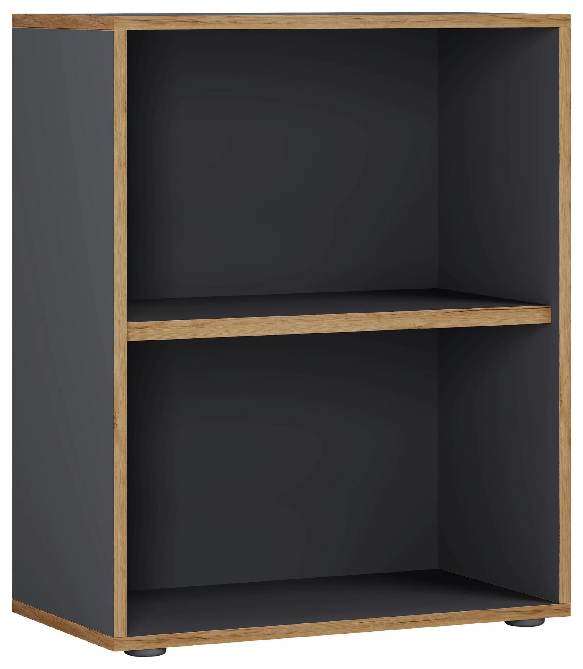 VCM Bücherregal Salia 2-fach Anthrazit Schwarz Holzregal Büro - Bild 2
