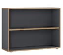VCM Holzregal Salia 2-fach Anthrazit Büroregal mit variablem Fachboden Bild 2